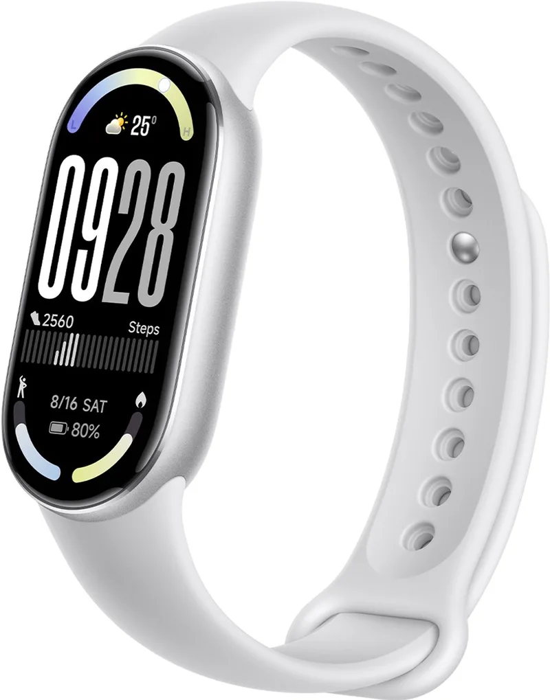 Smart Band 10 - 1,72-inch AMOLED - 150+ sportmodi - 21 dagen batterij - Zilver de Xiaomi en Glacier Silver – photo produit