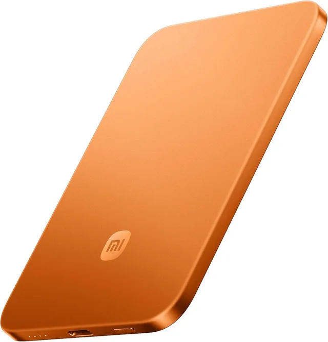 UltraThin Magnetic Power Bank 5000 15W - 5000 mAh - 15 W draadloos opladen - Magnetisch - Oranje