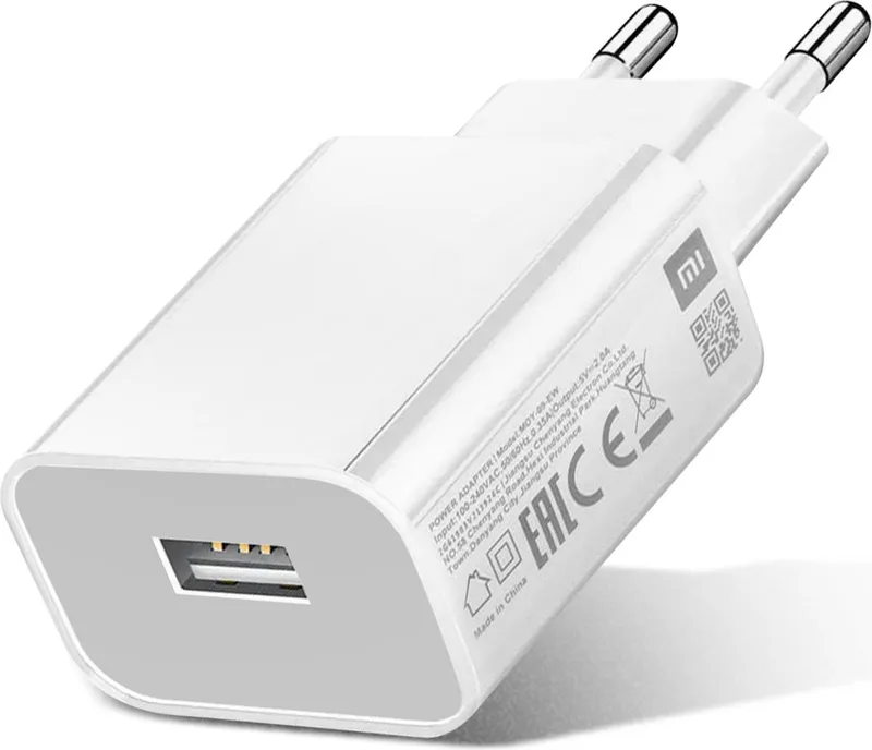 USB-Oplader 2A - Snel opladen - MDY-09-EW - inclusief micro usb kabel van Xiaomi in Wit – productfoto