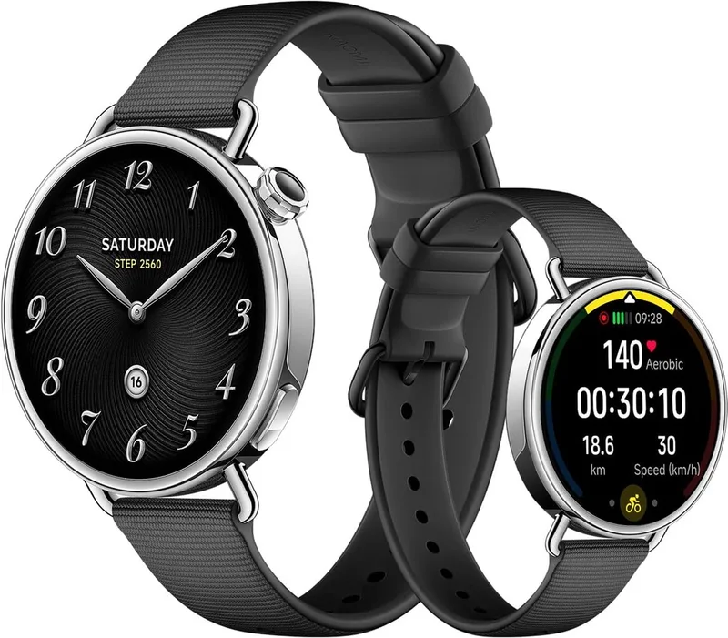 Watch S4 41 mm - 1,32-inch AMOLED - Gezondheidsmonitoring - 8 dagen batterij - Zwart de Xiaomi en Noir – photo produit
