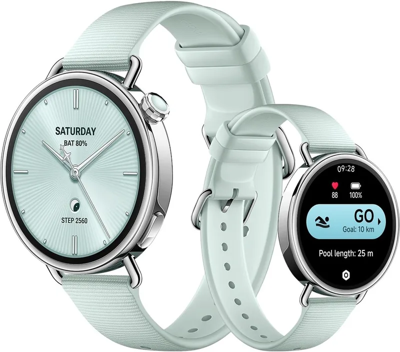 Watch S4 41 mm - 1,32-inch AMOLED - Gezondheidsmonitoring - 8 dagen batterij - Mintgroen by Xiaomi in Green – product photo