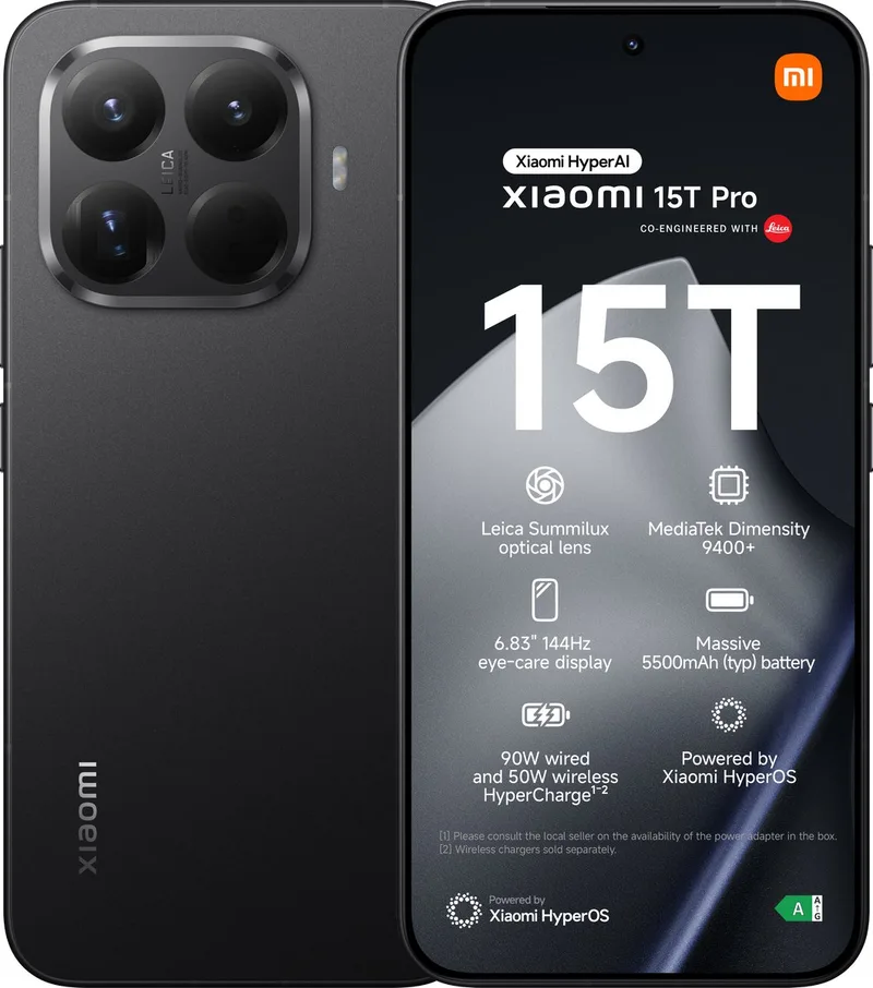 Xiaomi 15T Pro - 12GB/256GB van Xiaomi in Zwart – productfoto