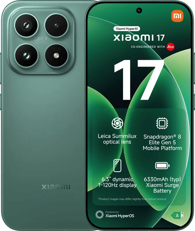 Xiaomi 17 256GB Groen 5G van Xiaomi – productfoto