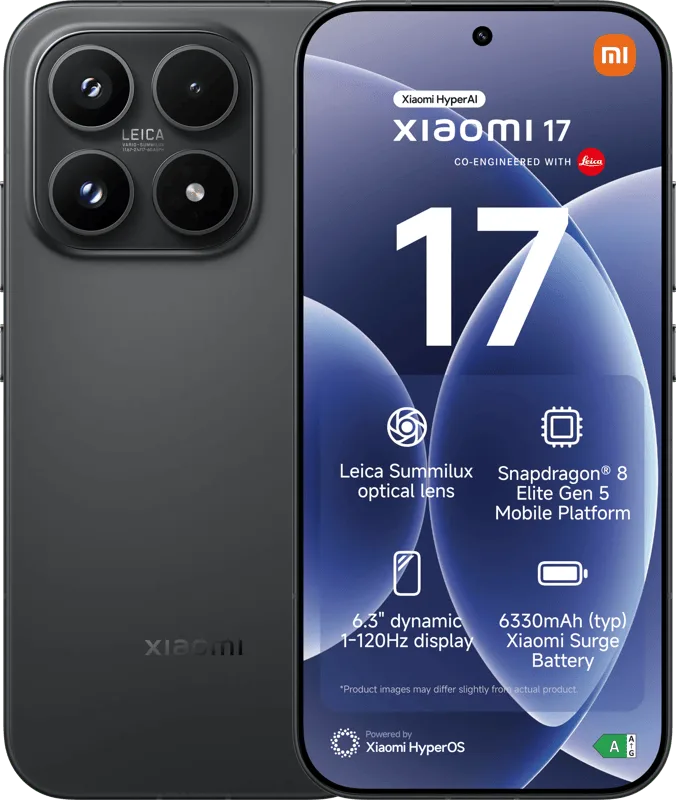 Xiaomi 17 256GB Zwart 5G van Xiaomi – productfoto