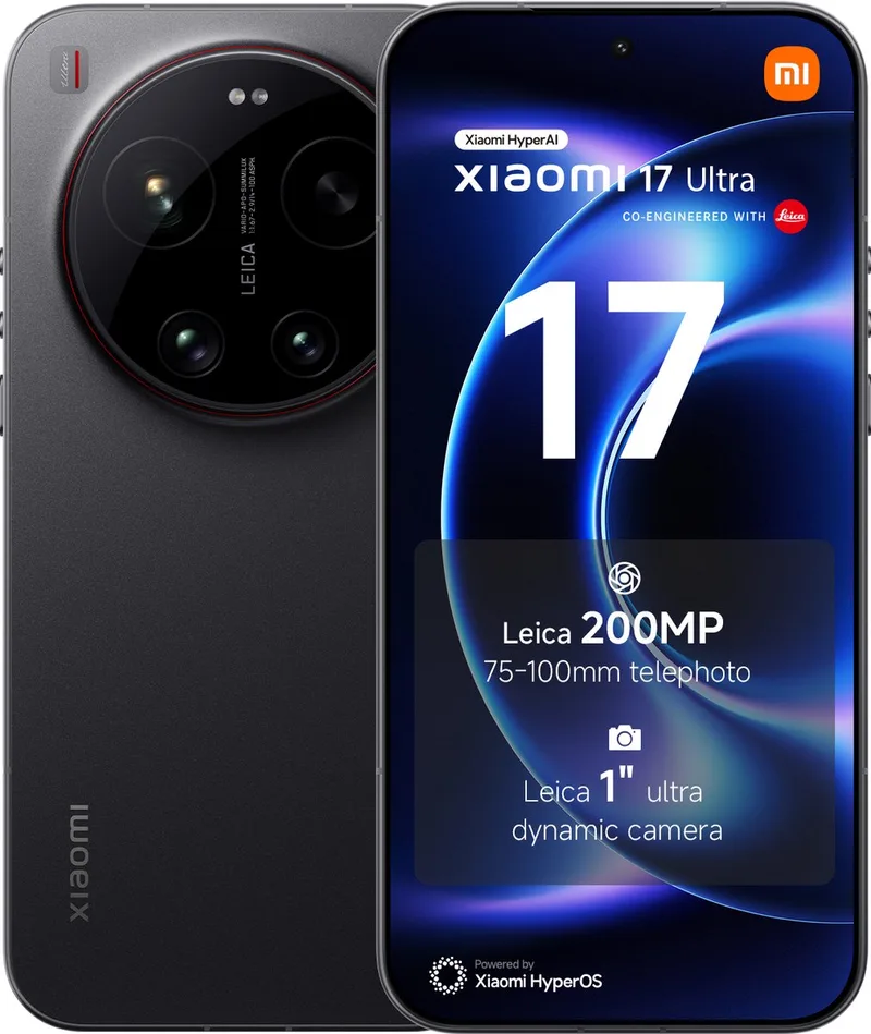 Xiaomi 17 Ultra - 16 GB RAM - 512 GB - Leica 200MP 75-100mm telephoto - Leica 1" ultra dynamic camera - Leica UltraPure optical design de Xiaomi en Noir – photo produit