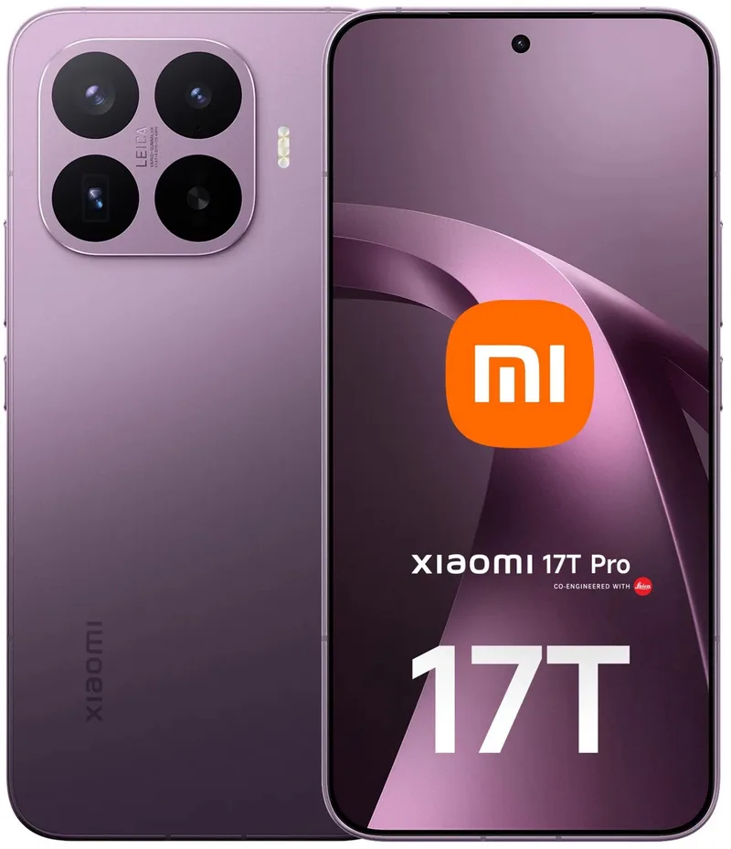 Xiaomi 17T Pro - 12GB RAM - 512GB - Leica 5x Telephoto - Leica Live Moment - 7000mAh (typ) silicon-carbon batterij by Xiaomi in Donker paars – product photo