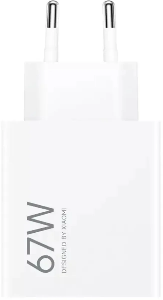Xiaomi 67W HyperCharge Power Adapter - USB-A Snellader - 67W Vermogen - EU Stekker - Geschikt voor Xiaomi Smartphones - Compact Design - Beveiligd tegen Oververhitting en Overspanning by Xiaomi in 67W – product photo