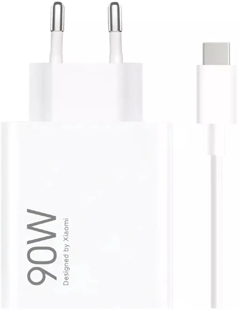 Xiaomi 90W HyperCharge Combo (Type A) - Snellader - 90W Maximaal Vermogen - USB A Oplaadadapter - Inclusief Snellaadkabel - Geschikt voor Smartphone en Laptop - EU Stekker - Geavanceerde Beveiligingstechnologie van Xiaomi in 90W – productfoto