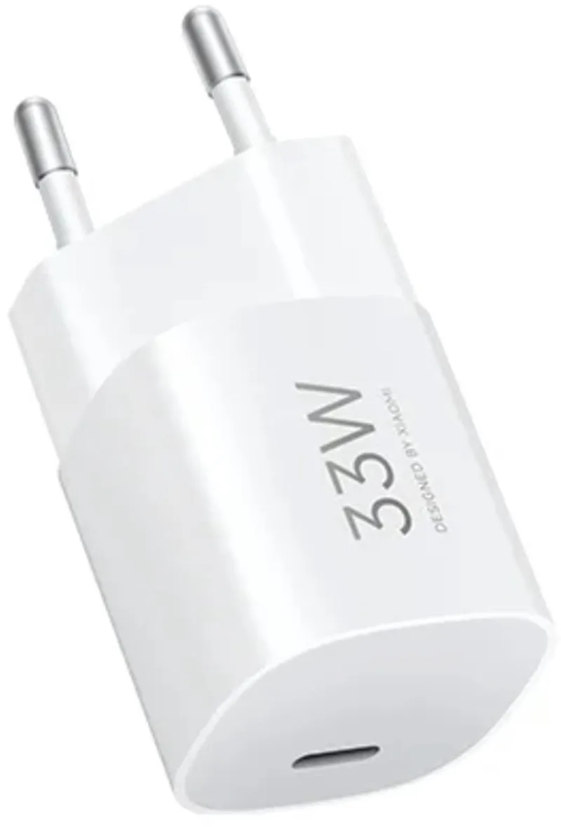Xiaomi Nano Power Adapter - USB-C Snellader - Power Delivery - Compact Nano Design - EU Stekker - Geschikt voor Xiaomi & andere USB-C apparaten - Veilig opladen met oververhittingsbeveiliging van Xiaomi in 33W – productfoto
