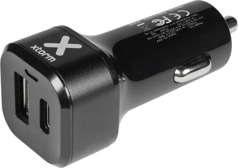 Autolader Pro - USB + USB-C Autolader - Sigarettenaansteker USB Oplader Auto - 48W von Xtorm in Schwarz – Produktfoto