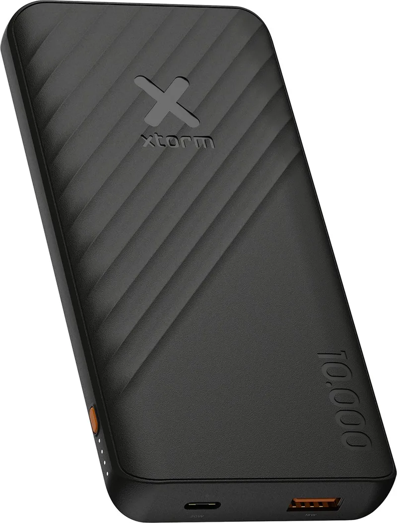 Go2 Powerbank 10000 mAh – USB-C & USB-A Powerbank – 20W Snelladen – Powerbank voor Telefoon – Charcoal Black by Xtorm in Black – product photo