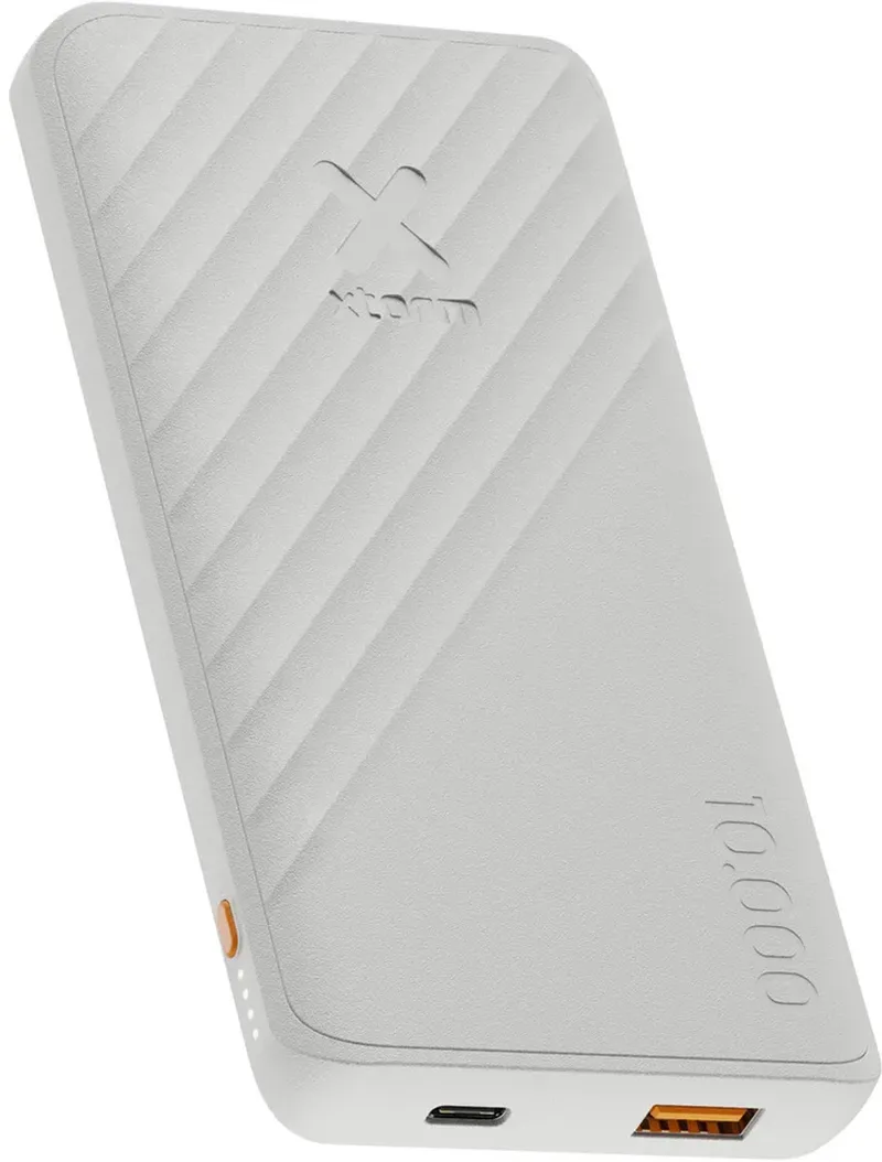 Go2 Powerbank 10000 mAh – USB-C & USB-A Powerbank – 20W Snelladen – Powerbank voor Telefoon - Ash White de Xtorm en Blanc – photo produit