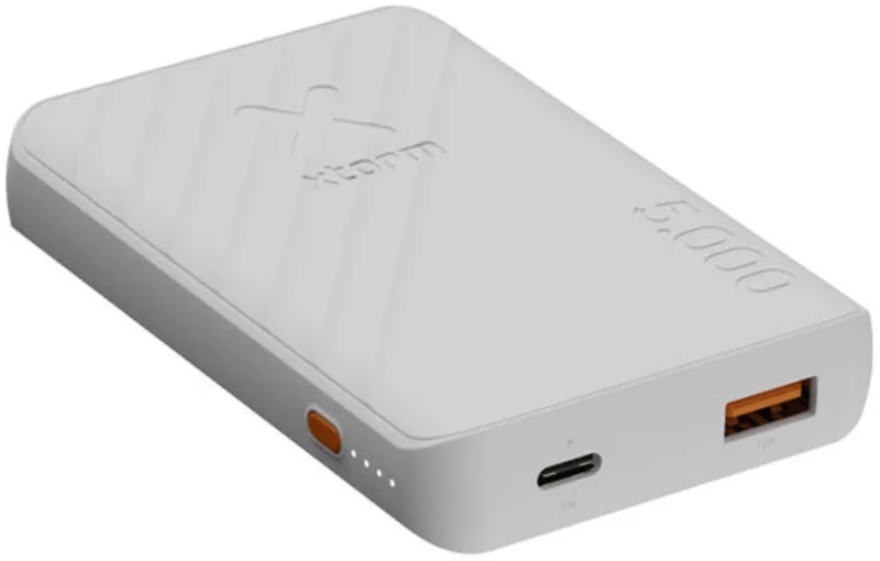 Go2 Powerbank 5000 mAh – Dubbele Poorten – Compacte Kleine Powerbank voor Telefoon – Ash White von Xtorm in Ice – Produktfoto