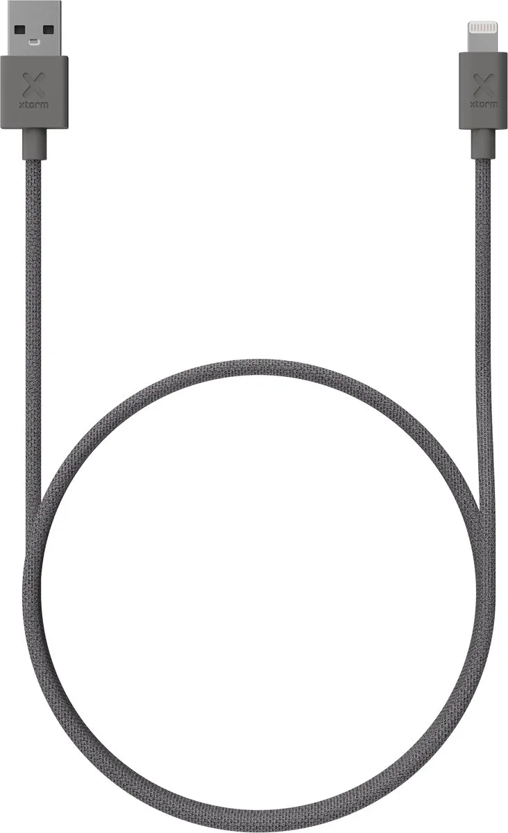 Go2 USB naar Lightning Kabel - 1 meter - Grijs von Xtorm in Grijs – lightning – Produktfoto