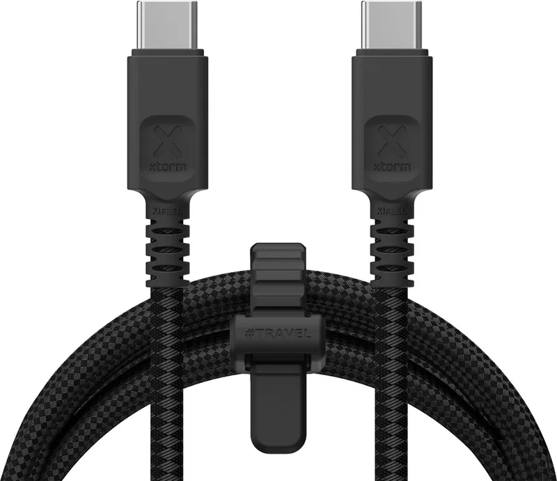 Next Gen USB-C kabel - USB-C naar USB-C - Extra stevige USB C kabels - 240W - 3 Meter - Snellader - Oplader von Xtorm in Schwarz – Produktfoto