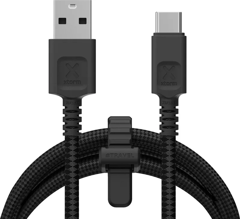Next Gen USB-C naar USB-A kabel - Extra stevige USB-A kabels - 3 Meter - Snellader - Oplader by Xtorm in Black – product photo