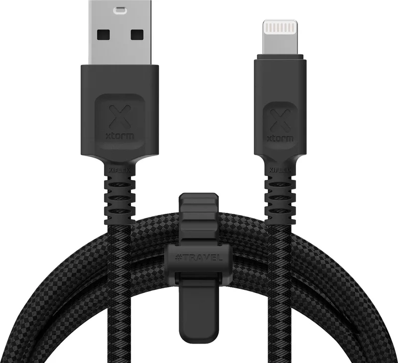Next Gen USB naar Lightning Kabel - 1,5 Meter - Lightning kabel - Extra stevige USB kabels - Oplaadsnoer - Oplaadkabel geschikt voor iPhone/Apple by Xtorm in Black – product photo