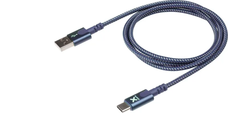Original 60W Gevlochten USB naar USB-C Kabel 1 Meter by Xtorm in Blue – product photo