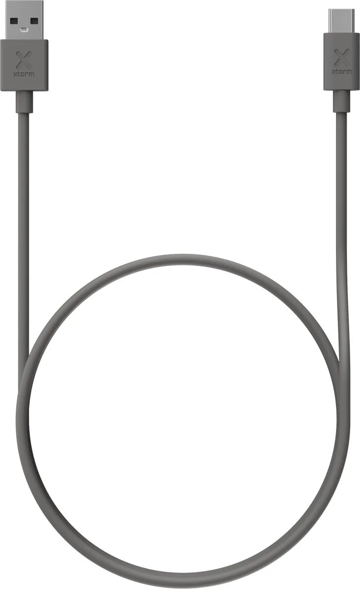 USB-A naar USB-C Kabel - 1 meter - Grijs by Xtorm in Usb-a, Usb-c – product photo