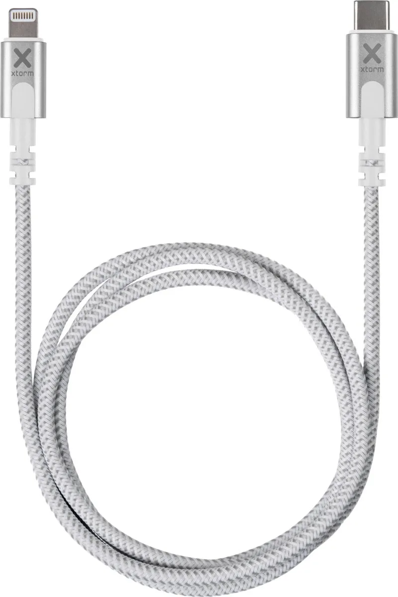 USB-C naar Lightning Kabel - 1 Meter - Extra stevige USB-C Kabels - Snellader - Oplaadkabel geschikt voor iPhone/Apple by Xtorm in White – product photo