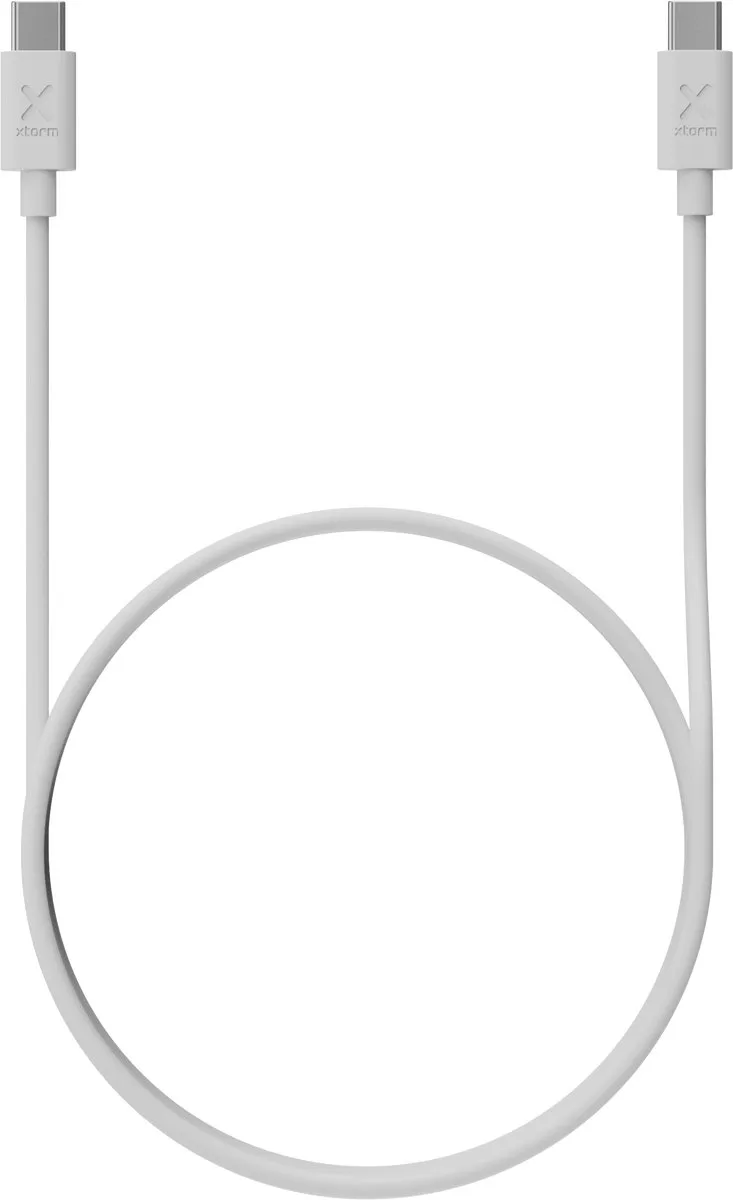 USB-C PD 100W Kabel - 1 Meter - Snellader - Extra stevige USB-C Kabels - Power Delivery Oplaadkabel geschikt voor Laptop/MacBook/Android - Wit by Xtorm in Usb-c – product photo