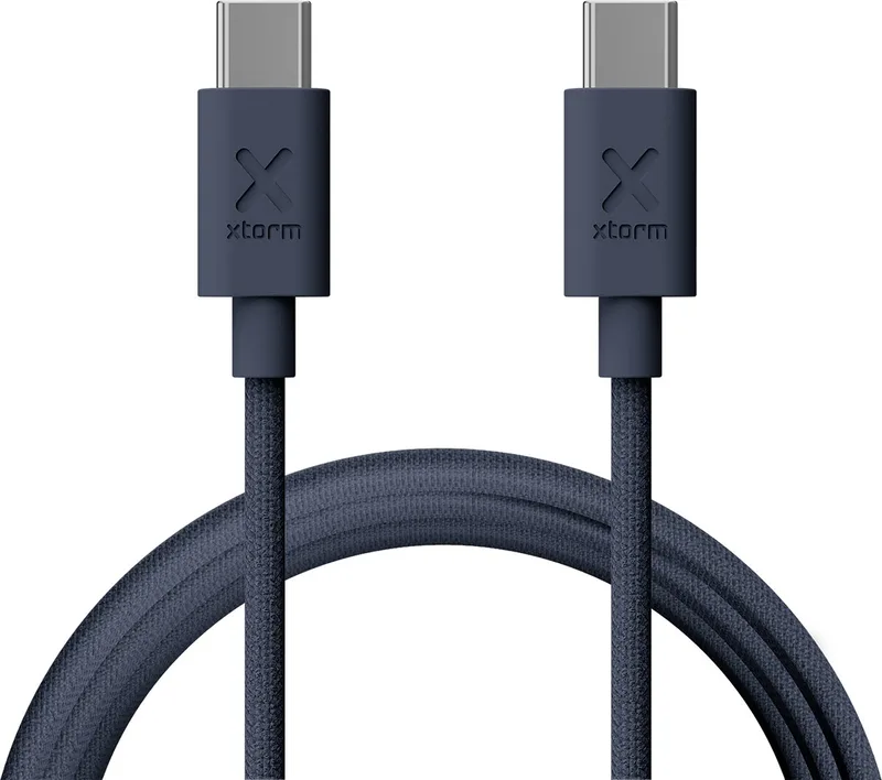 USB-C PD 100W Kabel - 1 Meter - Snellader - Extra stevige USB-C Kabels - Power Delivery Oplaadkabel geschikt voor Laptop/MacBook/Android by Xtorm in Blue – product photo