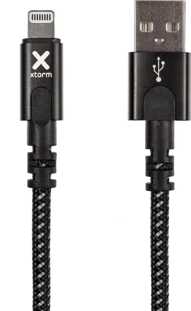 USB naar Lightning Kabel - 3 Meter - Extra stevige USB Kabels - Lange Oplaadkabel - Oplaadsnoer geschikt voor iPhone/Apple by Xtorm in Black – product photo