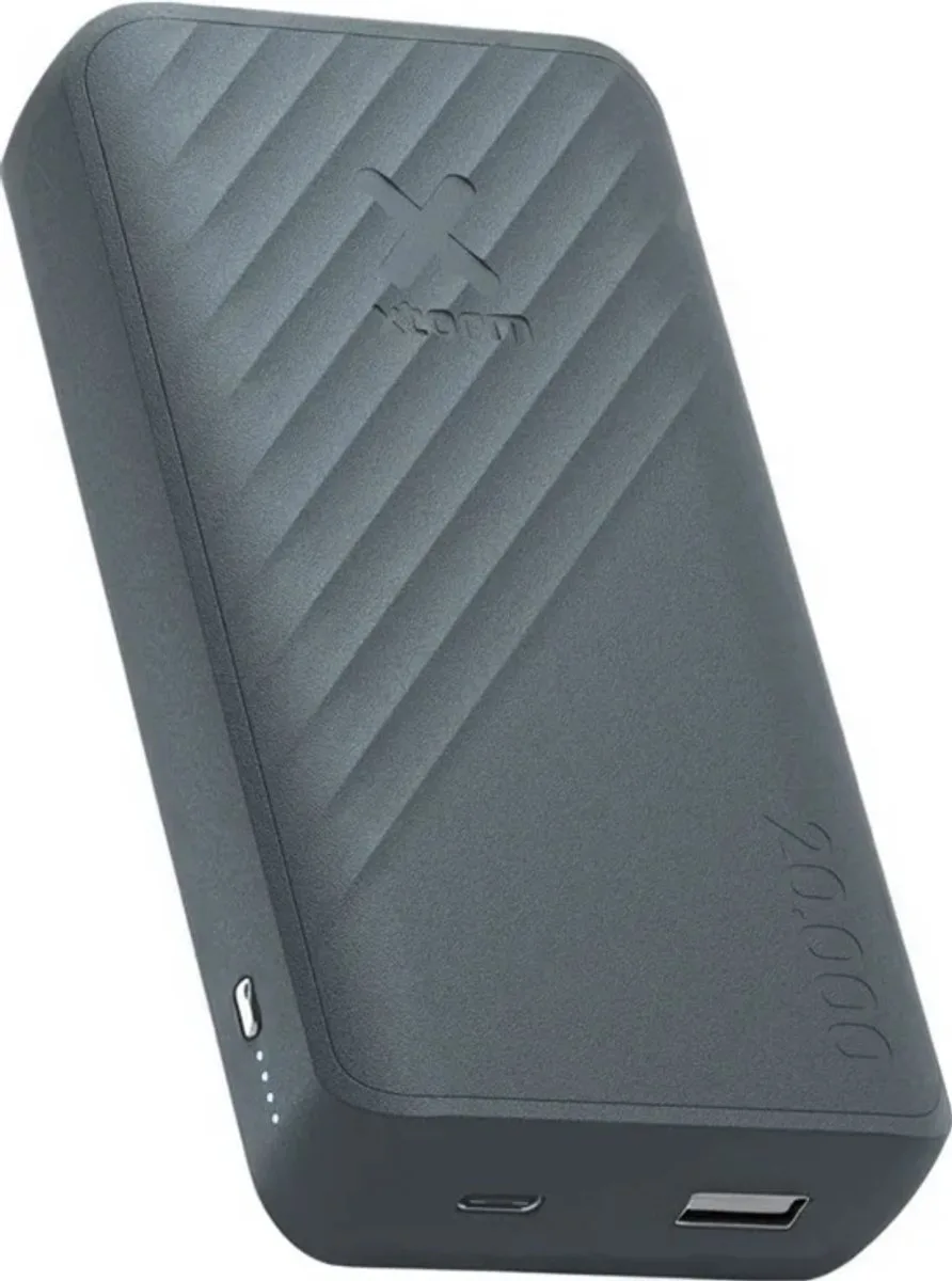 Xstorm | Powerbank 20.000 mAh Super Snelladen USB-C & USB-A – Draagbare externe batterij – Powerbank geschikt voor iPhone Samsung Xiaomi OnePlus – Super Charger | Krachtige powerbank| Airplane Proof & Vliegtuigvriendelijk |Long Life Time fra Xtorm i Lava Grey – produktbillede