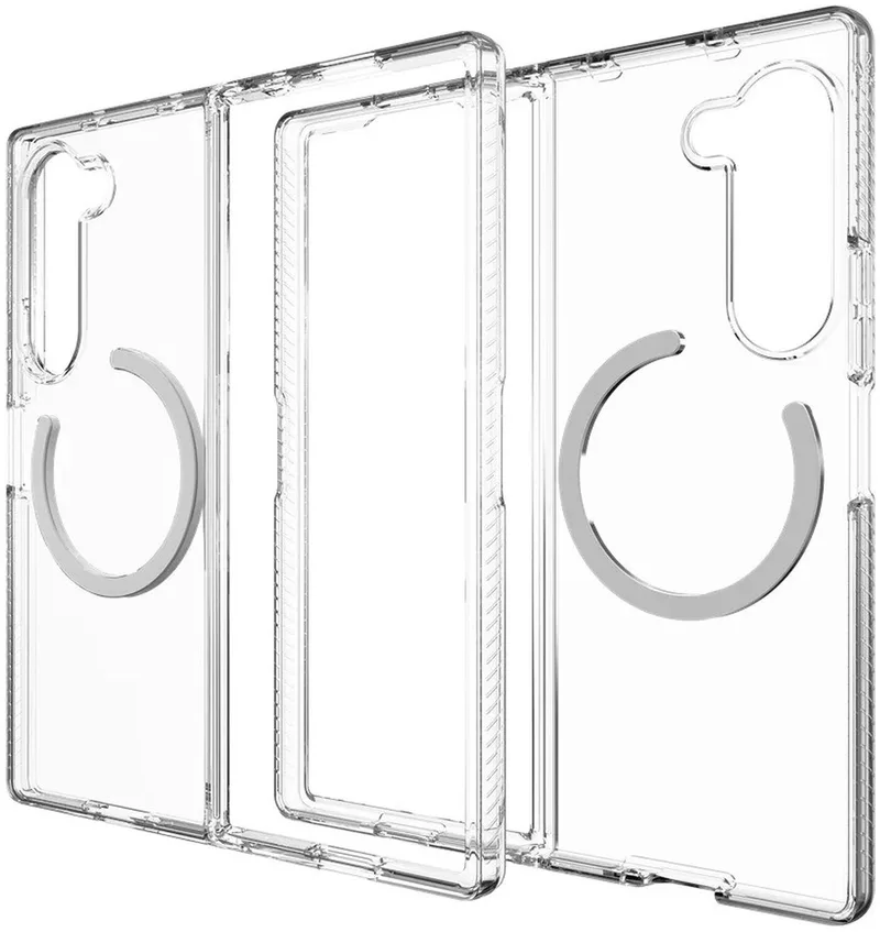 Bridgetown Snap Hoesje Geschikt voor Samsung Galaxy Z Fold 6 - Back Cover Compatibel met MagSafe - Grafeen - 3M Valbescherming von ZAGG in Transparent – Produktfoto