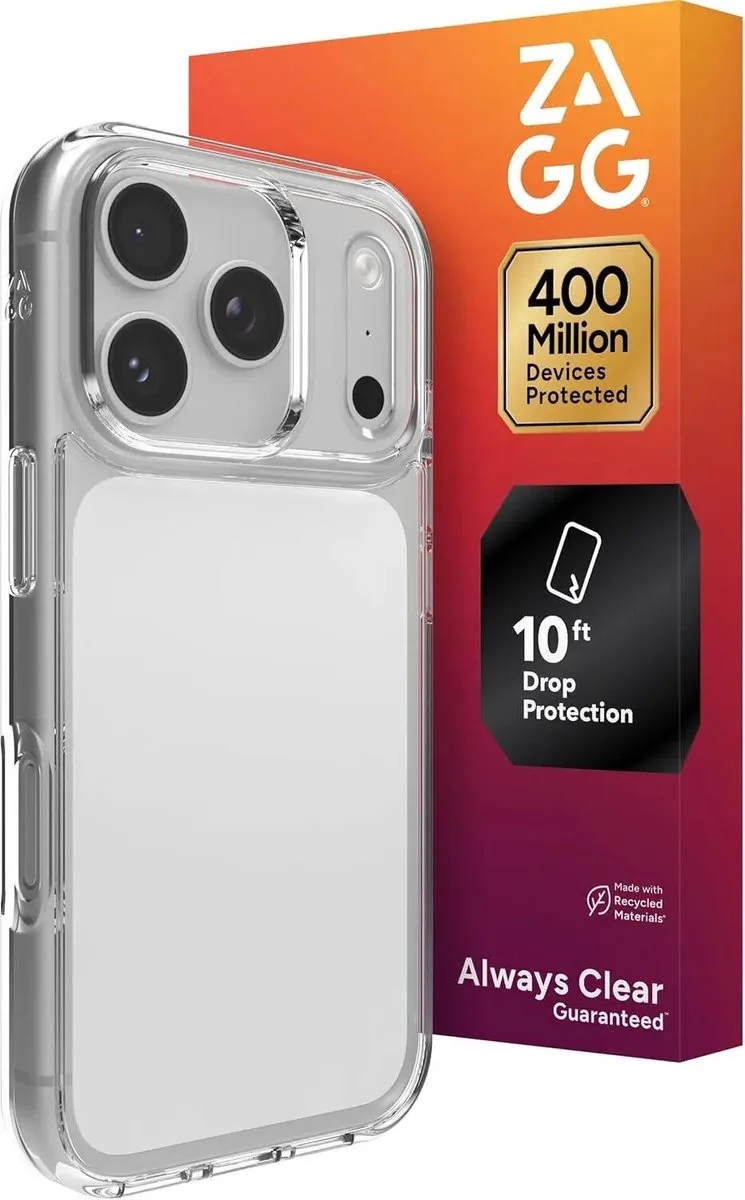 Crystal Palace Lite - Hoesje Geschikt voor Apple iPhone 17 Pro - Back Cover Grafeen de ZAGG en Transparent – photo produit