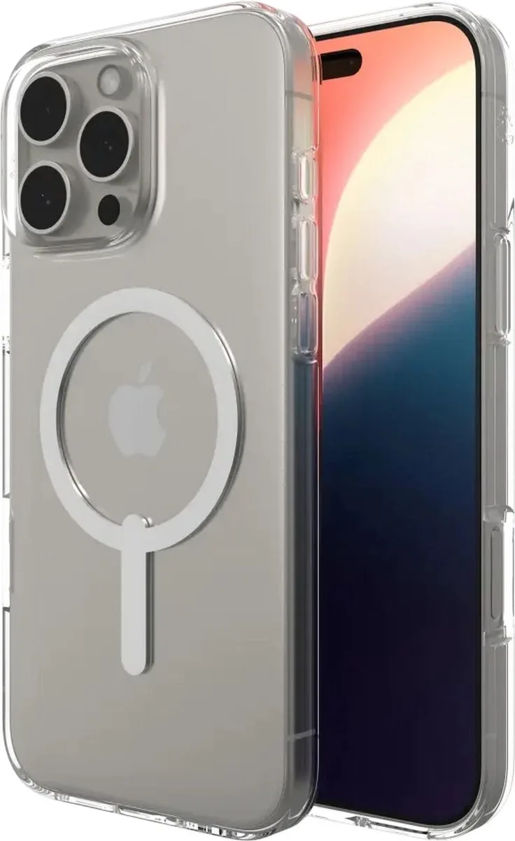 Crystal Palace Lite Snap Hoesje Geschikt voor Apple iPhone 16 Pro Max - Grafeen Back Cover - Compatibel met MagSafe van ZAGG in Transparant – productfoto