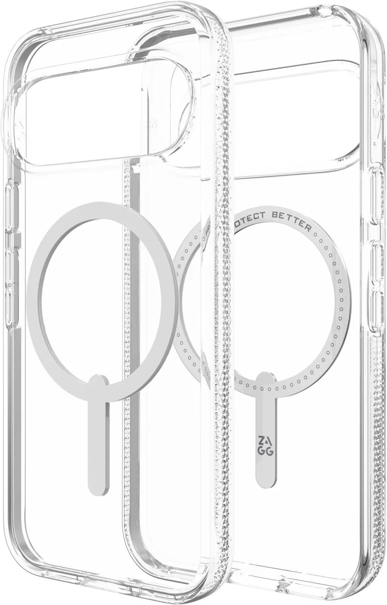 Crystal Palace Snap Hoesje Geschikt voor Google Pixel 10 / 10 Pro - 4M DropProof Back Cover - Compatibel met MagSafe en Qi2 van ZAGG in Transparant – productfoto