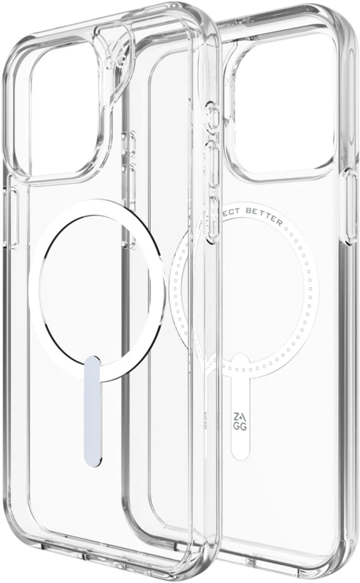 Crystal Palace Snap hoesje geschikt voor iPhone 15 Pro Max van ZAGG in Transparant – productfoto