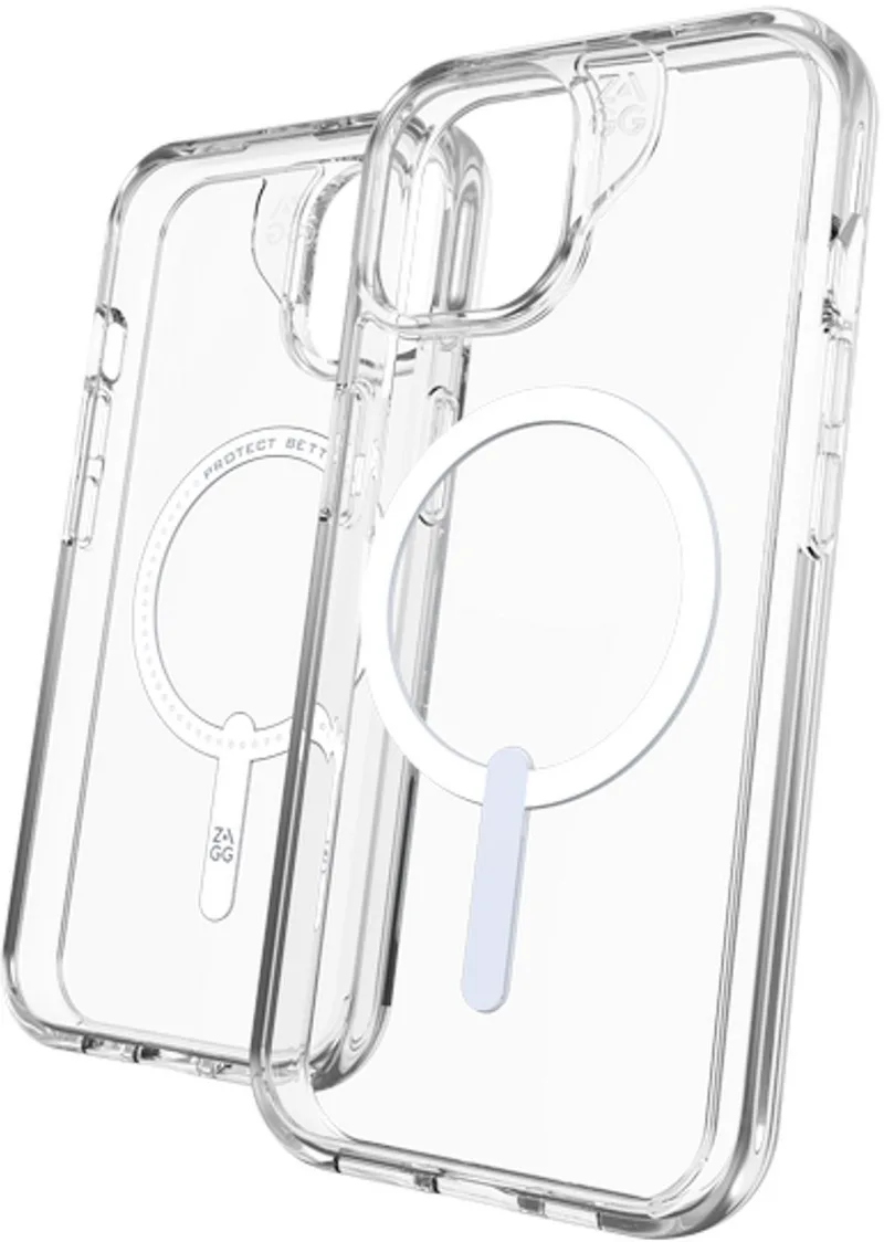 Crystal Palace Snap hoesje geschikt voor iPhone 15 Pro van ZAGG in Transparant – productfoto