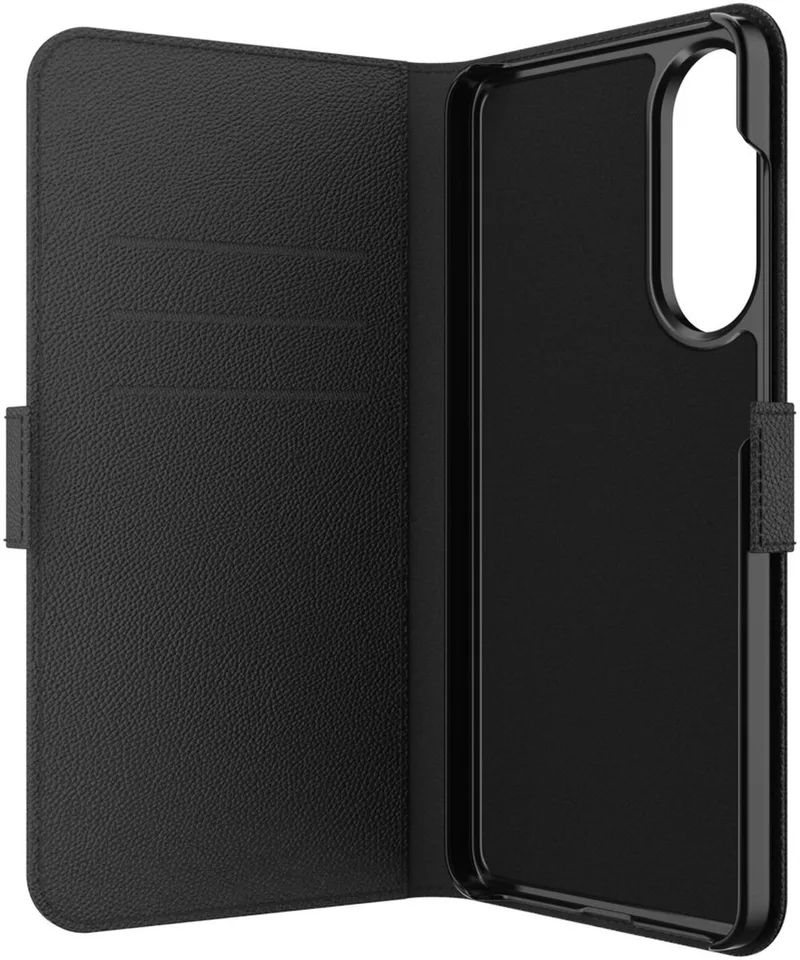 Folio - Hoesje Geschikt voor Samsung Galaxy S25 Edge - Portemonnee Book Case met Pasjeshouder de ZAGG en Noir – photo produit