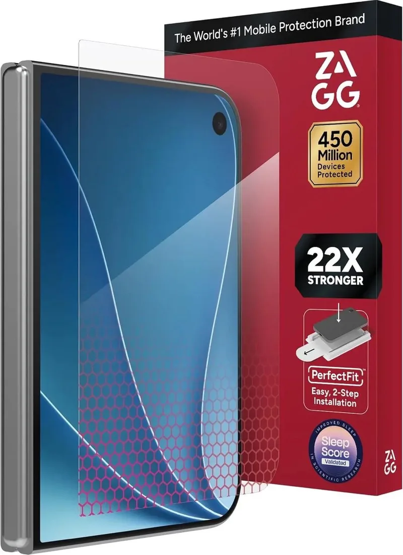 InvisibleShield Glass XTR6 | Screen Protector Geschikt voor Apple iPhone Duo | Anti-Blue Light Tempered Glass | Blauw Licht Filter | Ultra Sterk Glas | Grafeen | Anti Reflectie | Gerecycled Glas van ZAGG – productfoto