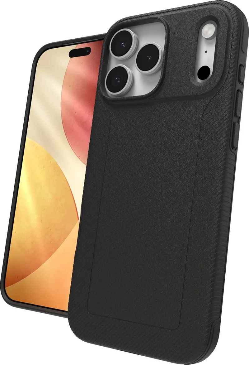 Luxe Hoesje Geschikt voor Apple iPhone 17 Pro Max - Grafeen Back Cover Compatibel met MagSafe - 3M Valbescherming by ZAGG in Black – product photo