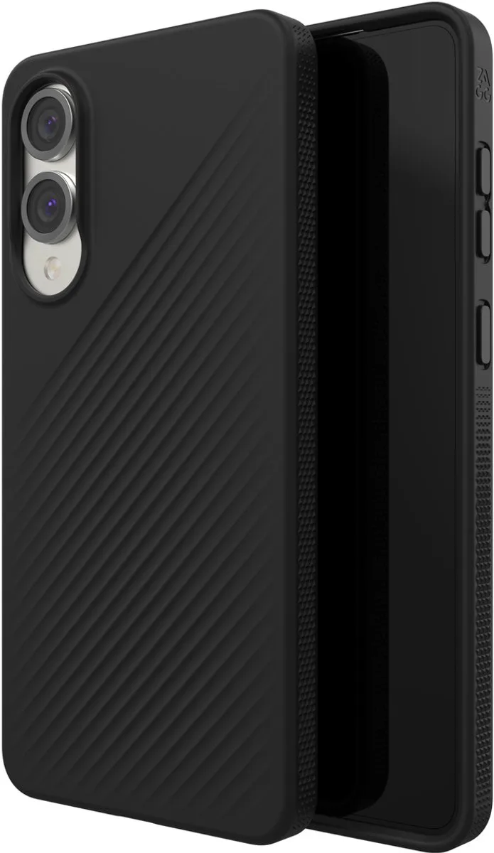 Luxe Hoesje Geschikt voor Samsung Galaxy S25 Edge - Grafeen Back Cover - 3M Valbescherming de ZAGG en Noir – photo produit