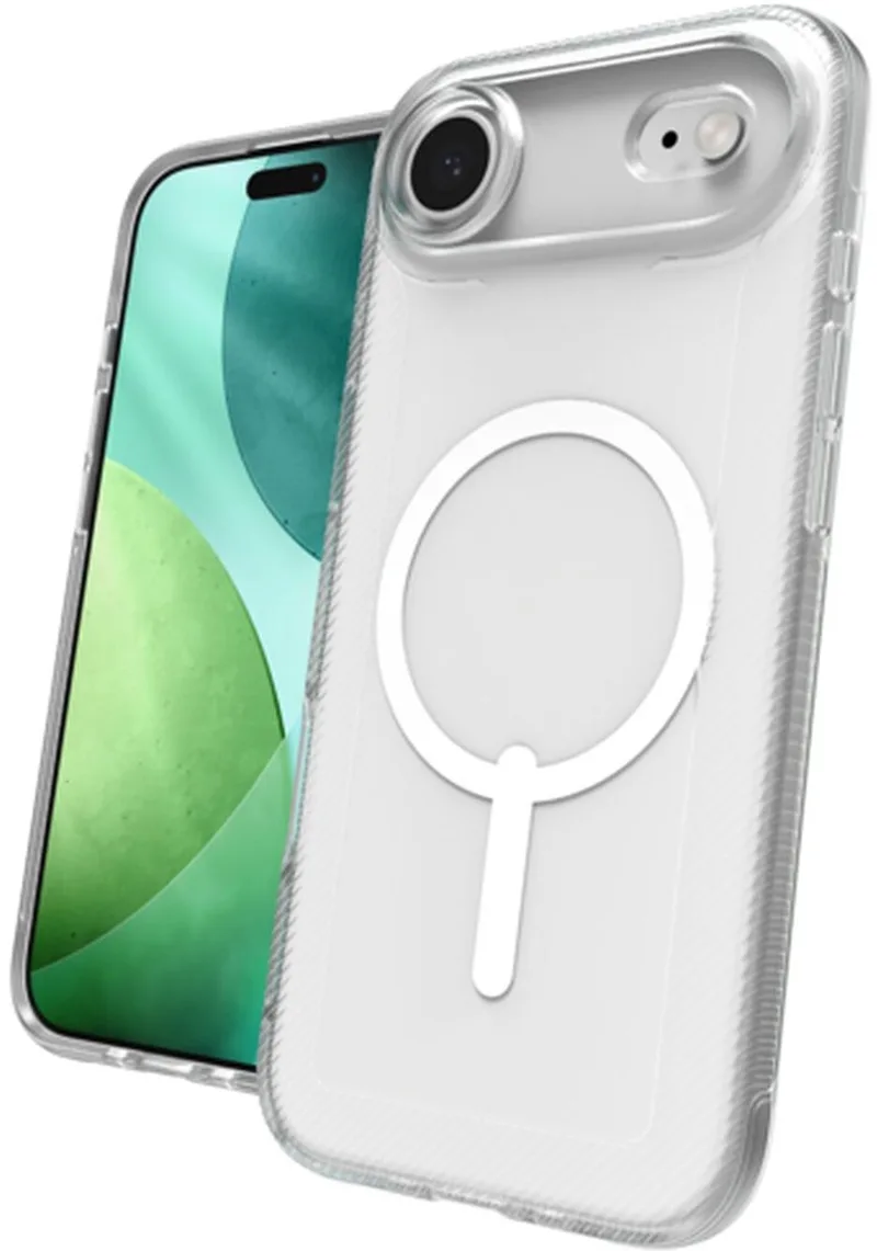 Luxe Snap Hoesje Geschikt voor Apple iPhone Air - Graphene Back Cover Compatibel met MagSafe - 3M Valbescherming - Gerecycled Materiaal de ZAGG en Transparent – photo produit
