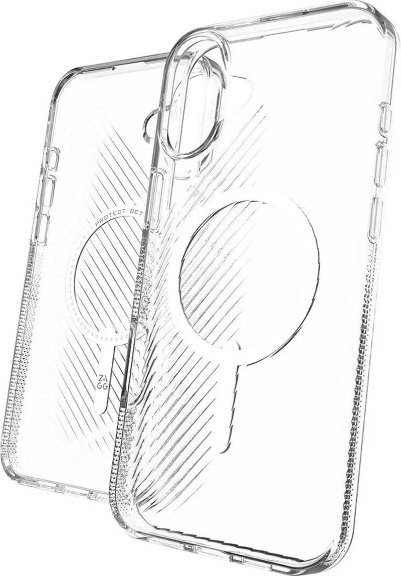 Luxe Snap Mag geschikt voor iPhone 16 Plus Hoesje de ZAGG en Transparent – photo produit