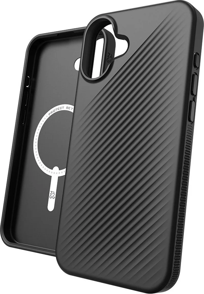 Luxe Snap Mag geschikt voor iPhone 16 Plus Hoesje by ZAGG in Black – product photo