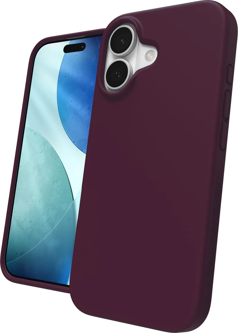 Manhattan Snap Hoesje Geschikt voor Apple iPhone 17 - Compatibel met MagSafe - Siliconen Back Cover - Grafeen by ZAGG in Red – product photo