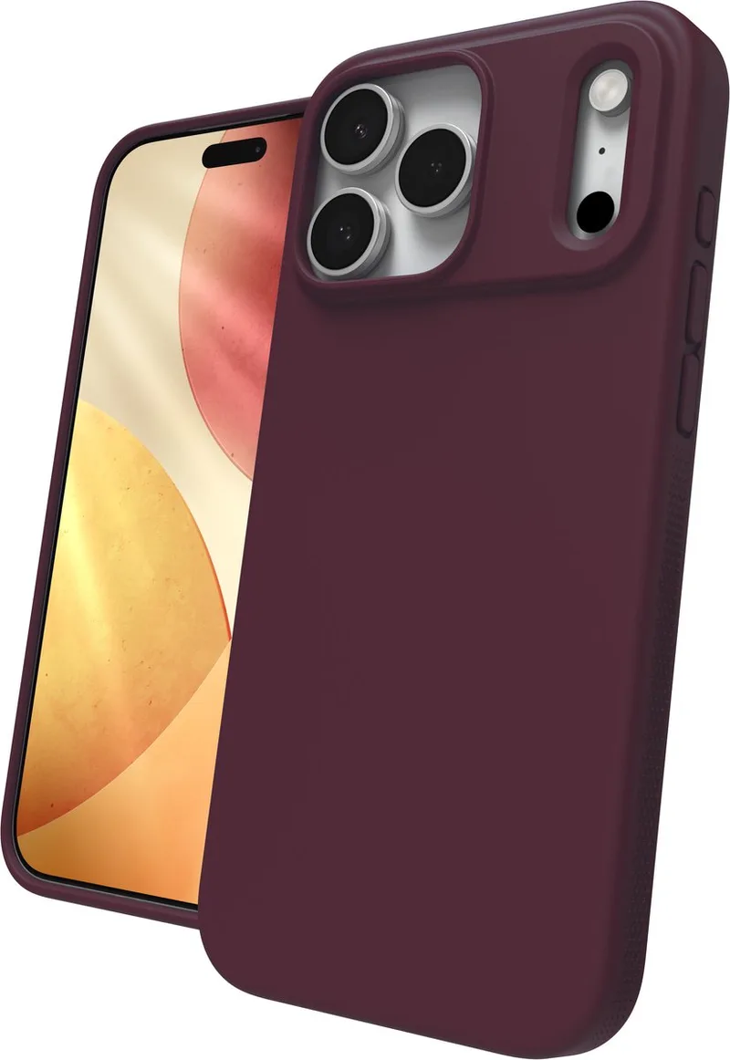 Manhattan Snap Hoesje Geschikt voor Apple iPhone 17 Pro Max - Compatibel met MagSafe - Siliconen Back Cover - Grafeen by ZAGG in Red – product photo