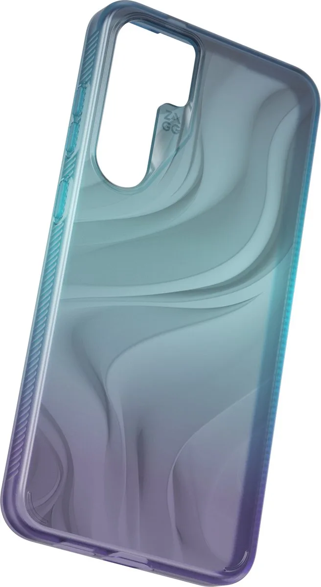Milan Hoesje Geschikt voor Samsung S24 Plus Gerecycled Graphene Deep Aurora von ZAGG in Blau – Produktfoto