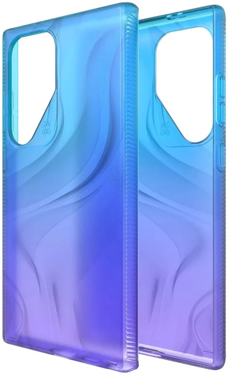 Milan Hoesje Geschikt voor Samsung S24 Ultra Gerecycled Graphene Deep Aurora von ZAGG in Blau – Produktfoto
