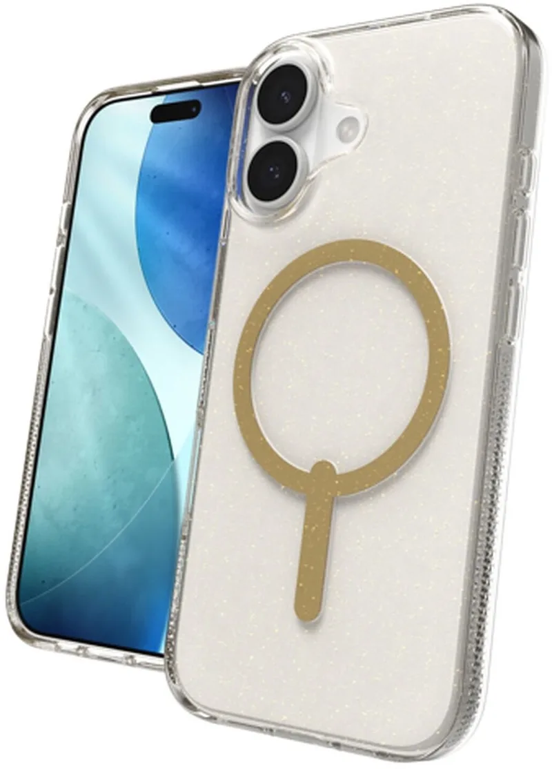 Milan Snap Hoesje Geschikt voor Apple iPhone 17 - Back Cover Compatibel met MagSafe - Gerecycled Materiaal - Grafeen von ZAGG in Gold – Produktfoto