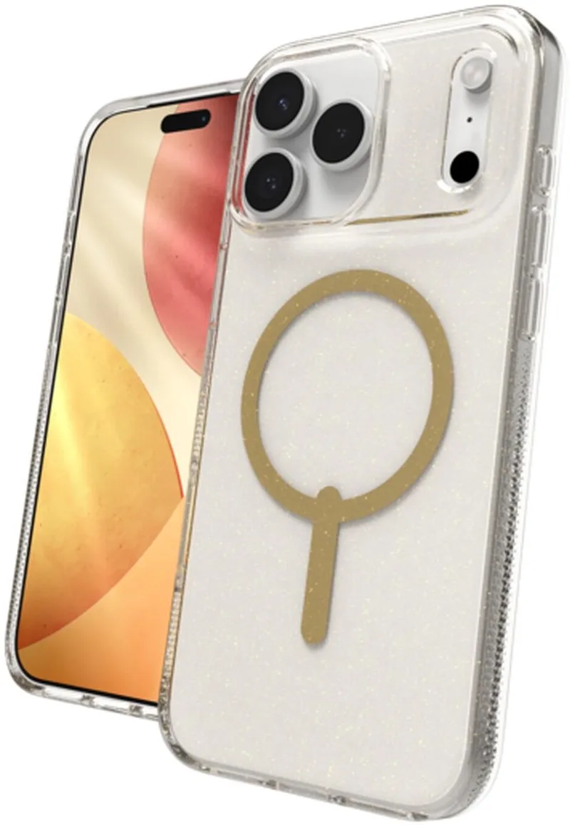 Milan Snap Hoesje Geschikt voor Apple iPhone 17 Pro Max - Back Cover Compatibel met MagSafe - Gerecycled Materiaal - Grafeen by ZAGG in Gold – product photo