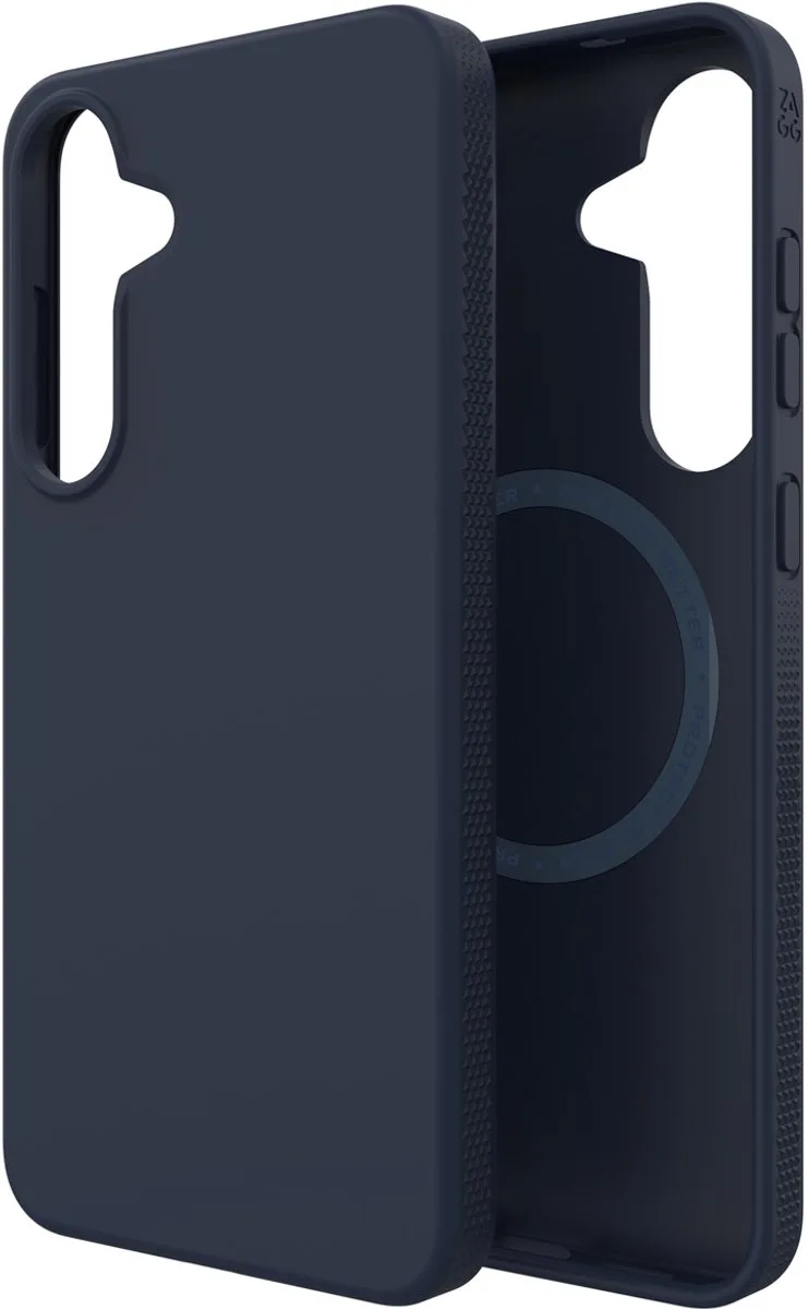 Milan Snap Hoesje Geschikt voor Samsung Galaxy S25 Plus - Back Cover Compatibel met MagSafe / Qi2 - Gerecycled Materiaal - Grafeen von ZAGG in Blau – Produktfoto