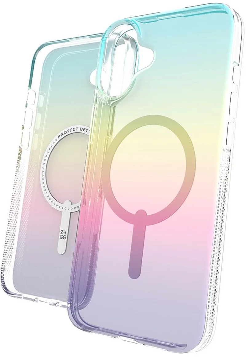 Milan Snap Mag geschikt voor iPhone 16 Plus Hoesje de ZAGG en Iridescent – photo produit