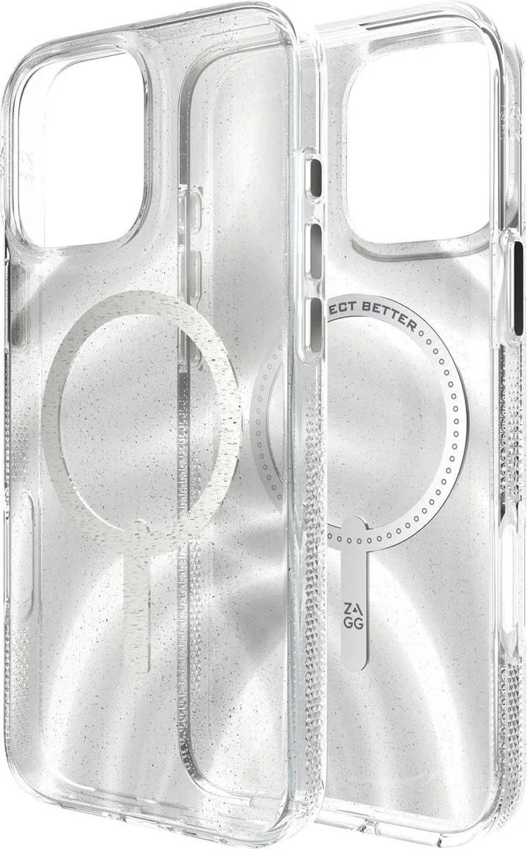 Milan Snap Mag geschikt voor iPhone 16 Pro Max Hoesje de ZAGG en Swirl glitter – photo produit
